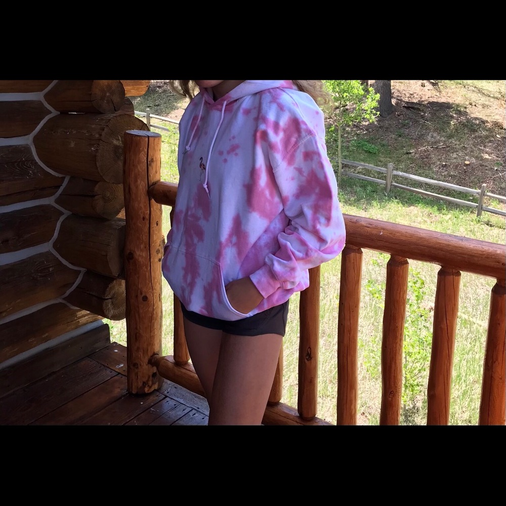 Tie dye sweatshirt- premium patched hoodie